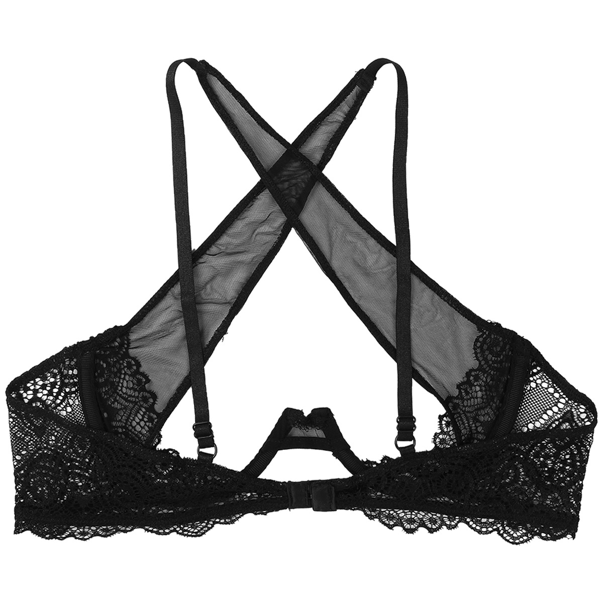 Women Erotic Nightwear Sexy Tr - Sheer Mesh Bra review and price